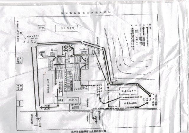 第二検疫所内軍隊行動図